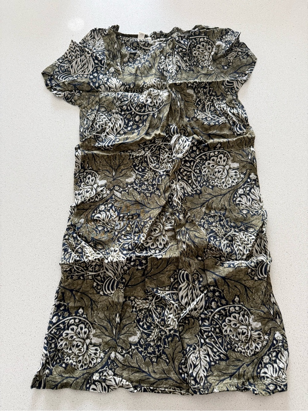 Billabong Olive Green Floral Print Dress